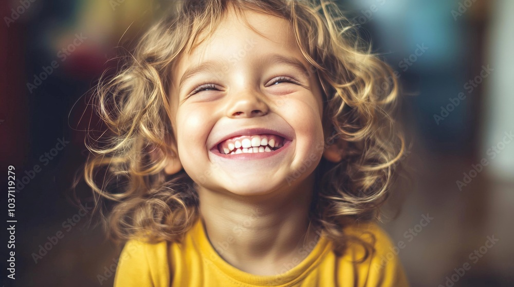 A child remembering a happy moment with a wide grin, illustrating the connection between positive emotion and memory A child remembering a happy moment with a wide grin, illustrating the connection between positive emotion and memory