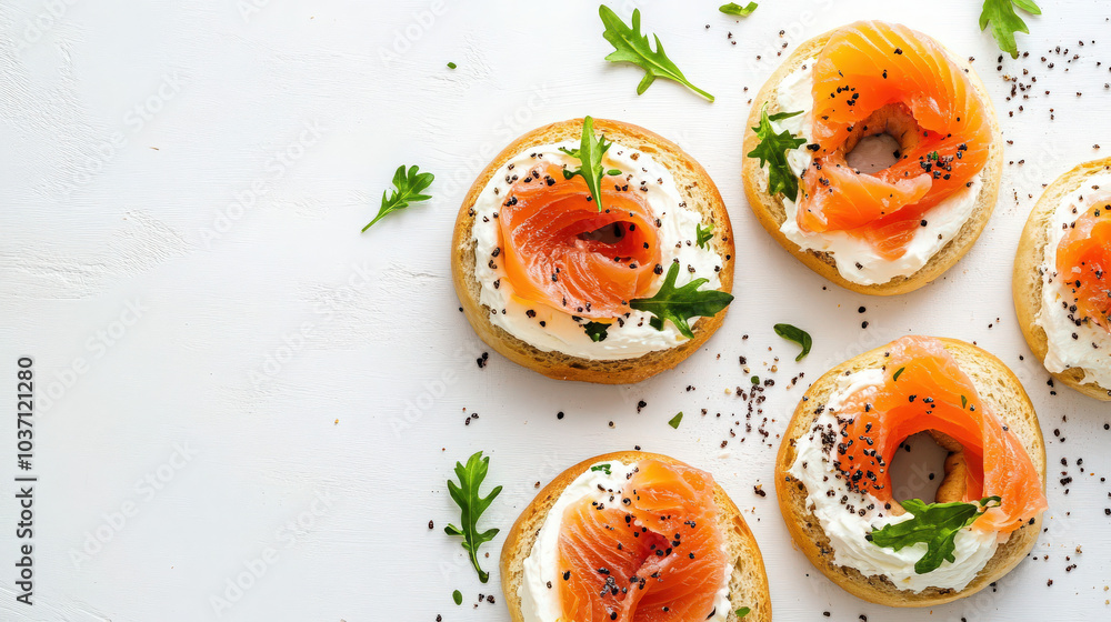 bagel with salmon bagel with salmon