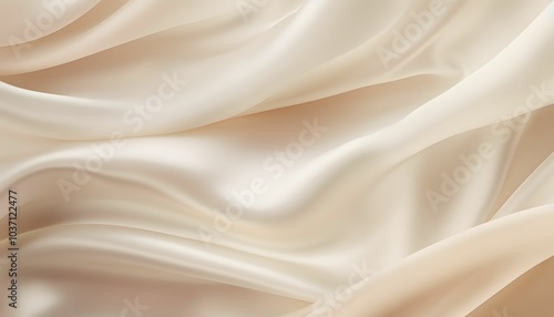 Elegant Cream Silk Fabric Texture