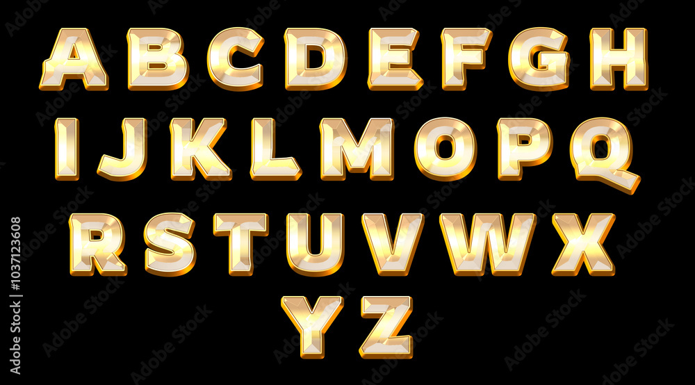 Font crystal style