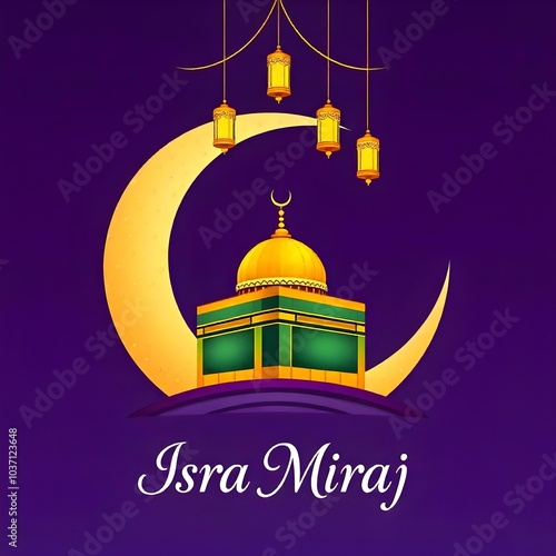 Wallpaper Mural isra miraj islamic celebration greeting illustration Torontodigital.ca