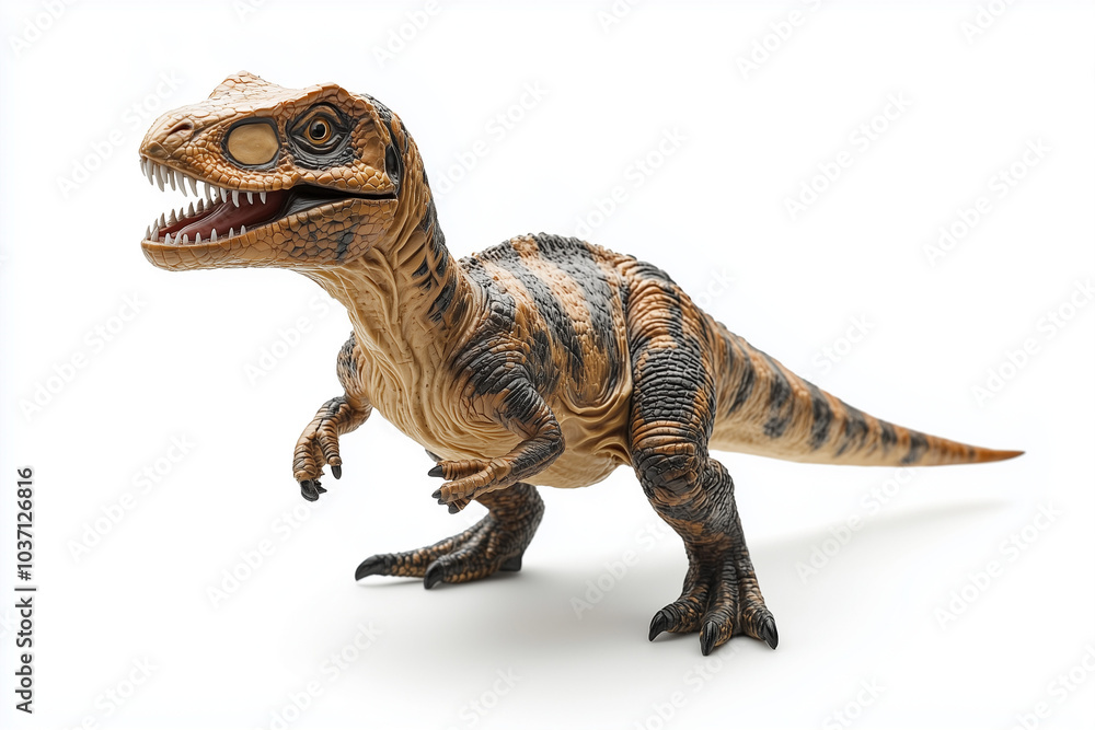 Naklejka premium Furious Tyrannosaurus isolated on white background.