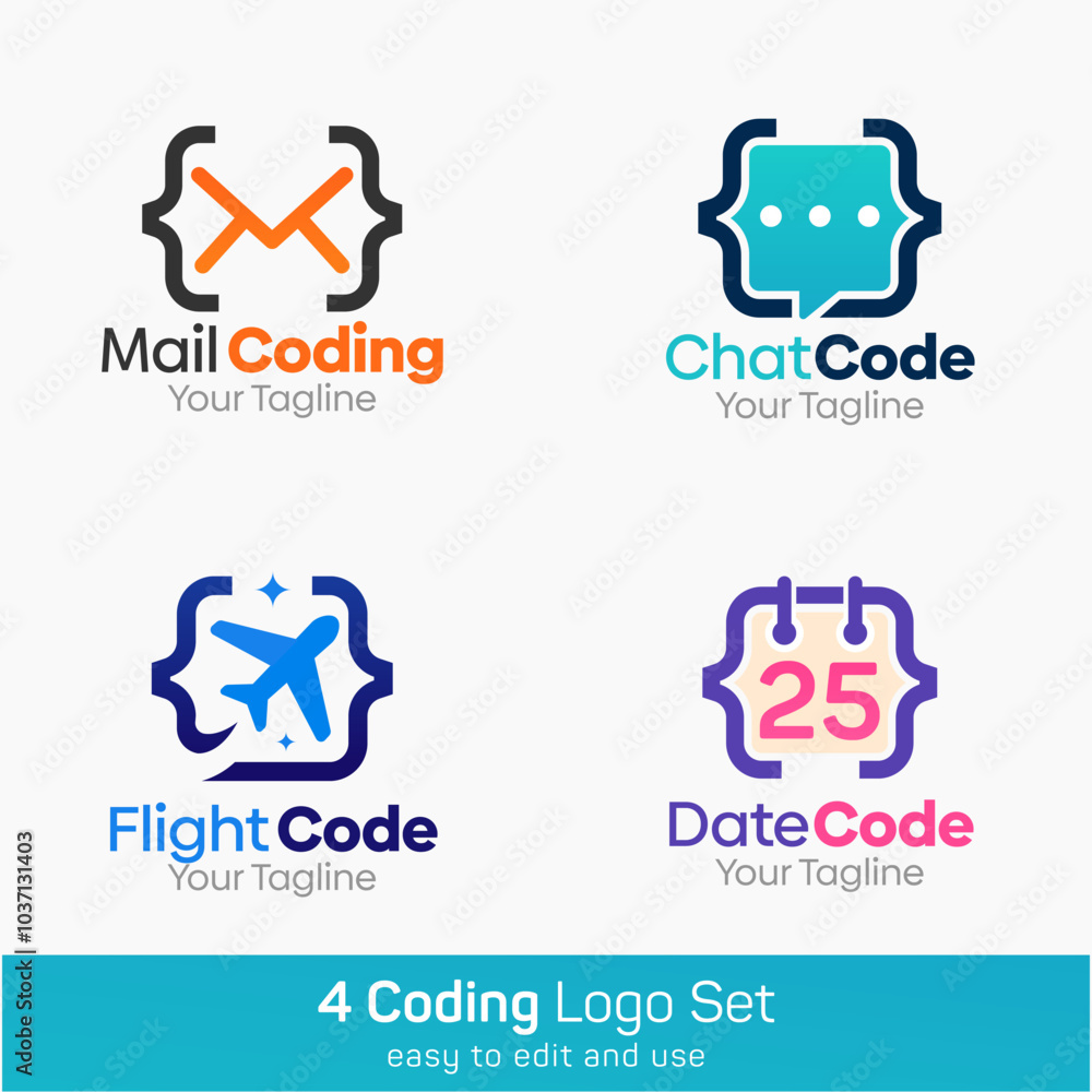 Code Shape Logo Template Set. Good for Business, Agency, Community and Organization Code Shape Logo Template Set. Good for Business, Agency, Community and Organization