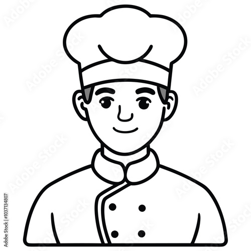 Pizza chef silhouette and coloring allistration