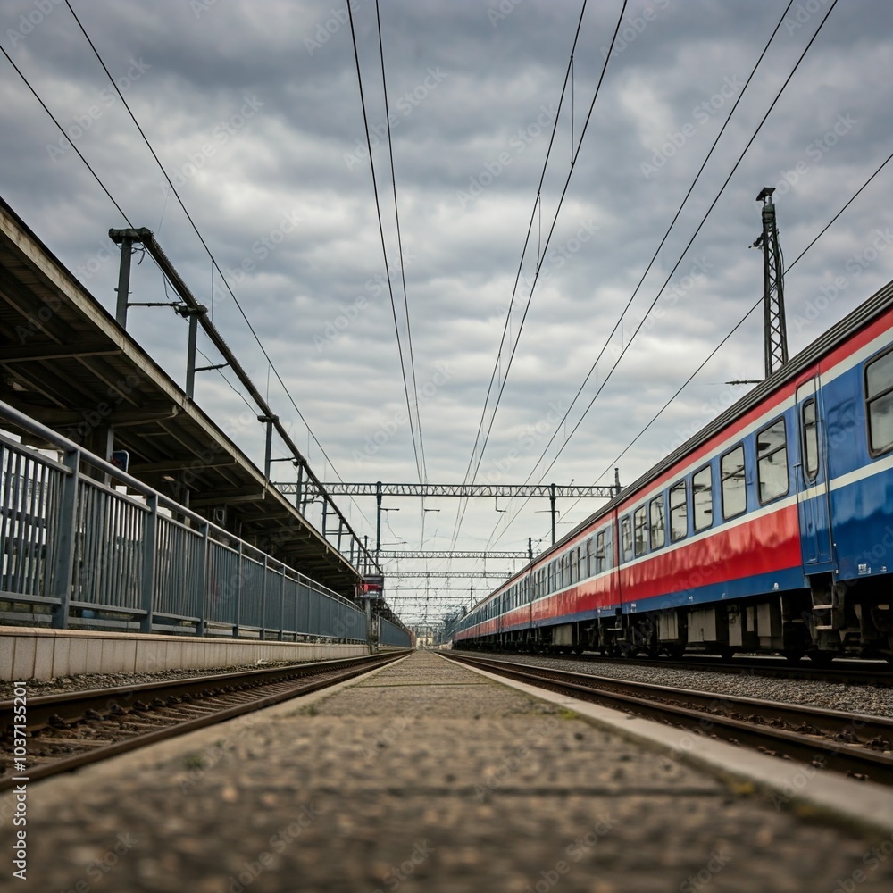 Fototapeta premium train on the railway