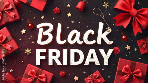 black friday sales stylish mock up, generative ai