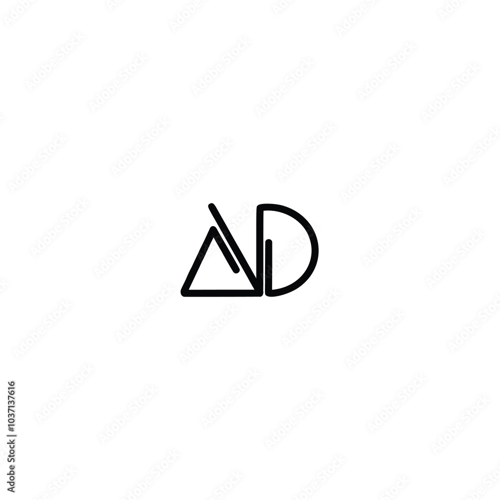 AD monogram logo design letter text name symbol monochrome logotype alphabet character simple logo AD monogram logo design letter text name symbol monochrome logotype alphabet character simple logo