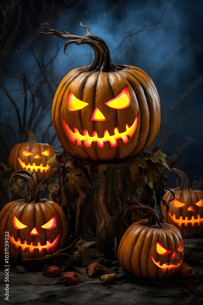 Spooky Jack-O-Lanterns Spooky Jack-O-Lanterns