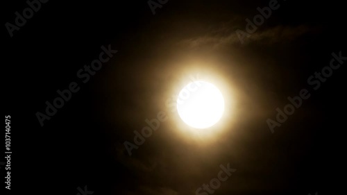 Cloudy Sun in Evening, August 21, 2024. 15x Speed, 4K, H.264, 420 10bit.