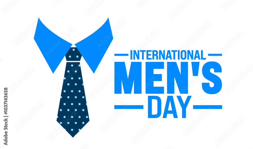 Obraz premium International Men's Day background or banner design template is observed every year in November. Holiday concept. Template for card, poster, placard, template.