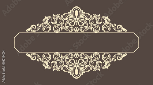 Vintage floral ornament Frame