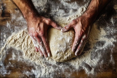 The Art of Dough Making: Baker at Work