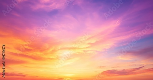 Breathtaking Sunset Sky. AI generated illustration.