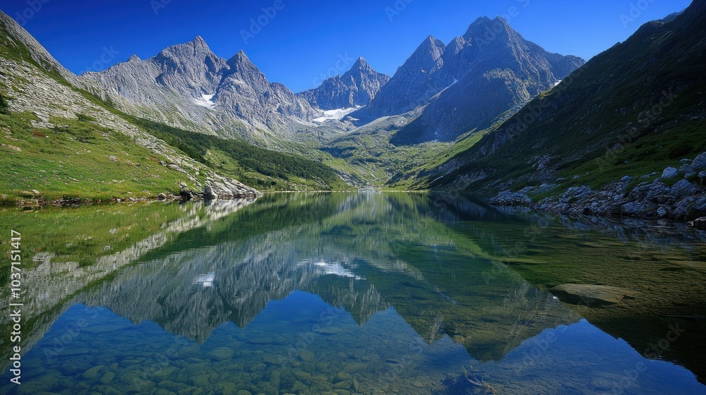 Fototapeta premium Mountain Lake Reflection