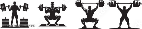 Gym Vector Silhouette - Bold Digital Art for Vector, Cartoon, Clipart & Line Art Design