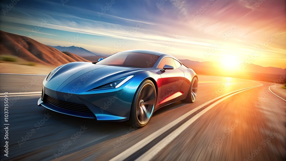 Naklejka premium design of modern a car runing on the road