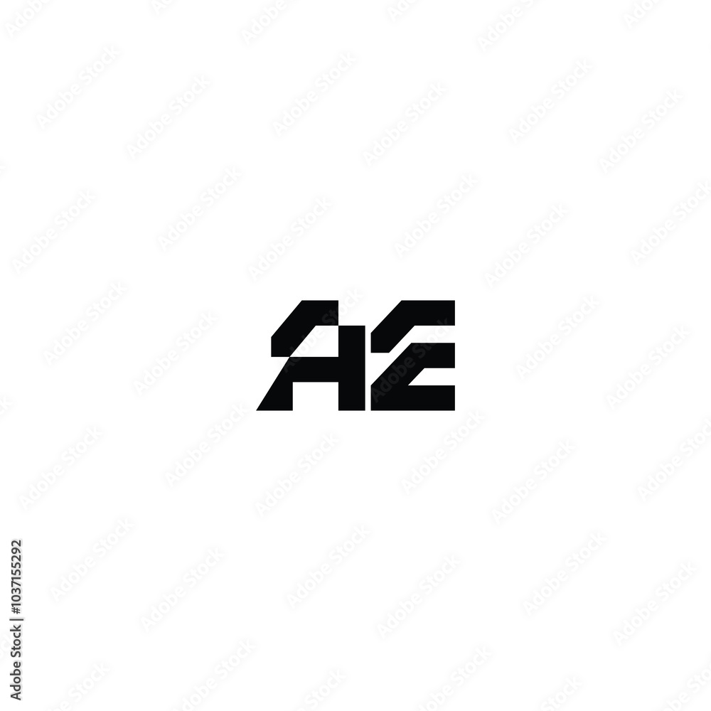 Obraz premium AE monogram logo design letter text name symbol monochrome logotype alphabet character simple logo