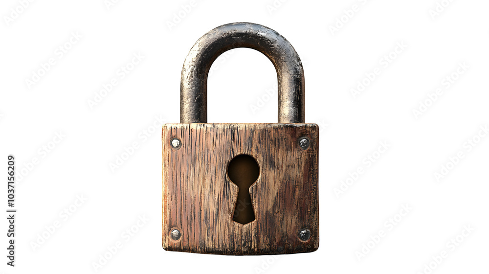 3D Padlock isolated on transparent background 3D Padlock isolated on transparent background