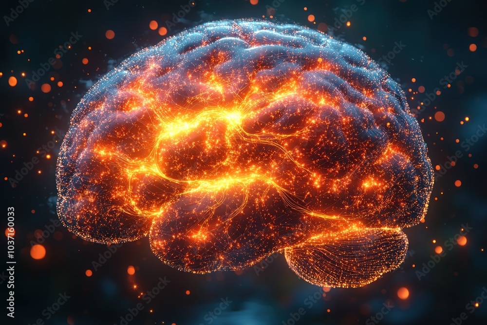 A glowing, abstract representation of a brain, symbolizing thought and intelligence. A glowing, abstract representation of a brain, symbolizing thought and intelligence.