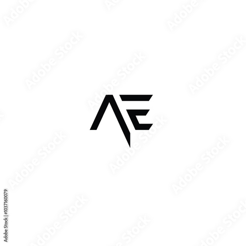 AE monogram logo design letter text name symbol monochrome logotype alphabet character simple logo