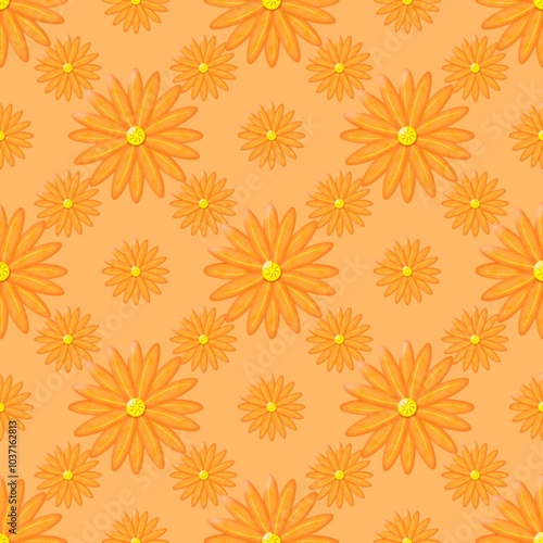 Wallpaper Mural seamless floral pattern Torontodigital.ca