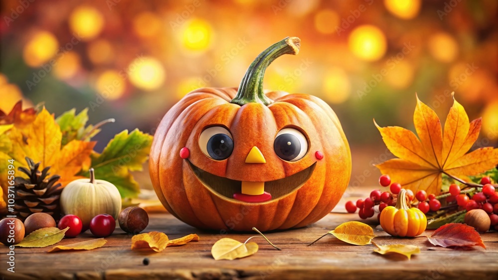 Captivating Pumpkin Cartoon Character for Whimsical Autumn Decor and Seasonal Celebrations Captivating Pumpkin Cartoon Character for Whimsical Autumn Decor and Seasonal Celebrations