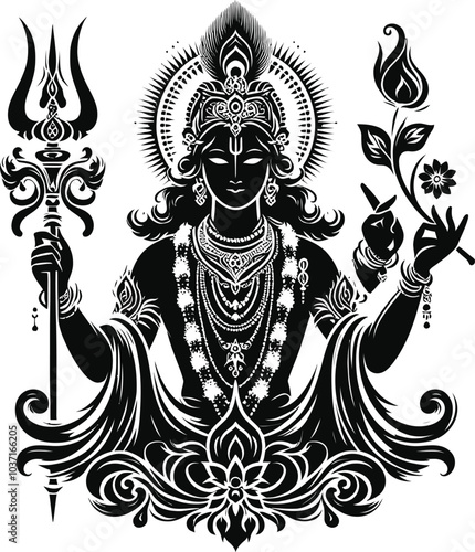 illustration of a lord krishna 