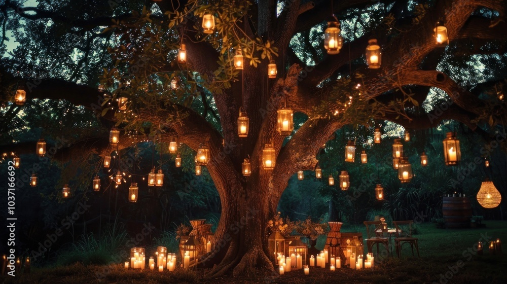 Enchanted Tree with Fairy Lights Enchanted Tree with Fairy Lights