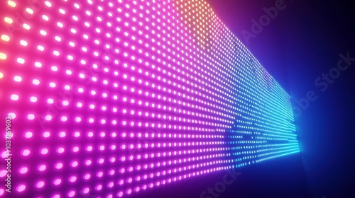 Vibrant Abstract Light Display, A dynamic visual experience featuring colorful equalizer patterns, perfect for club settings, concerts, and dance environments, enhancing the atmosphere with energy. photo