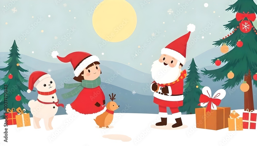 custom made wallpaper toronto digitalsanta claus and christmas tree
