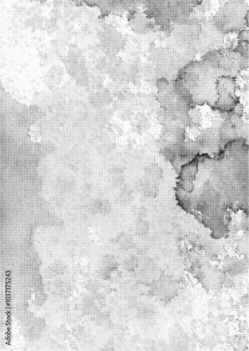 Halftone vintage paper texture with a transparent background