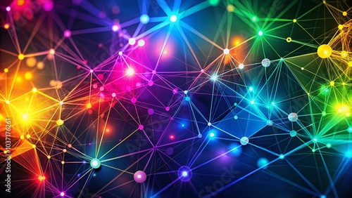 Wallpaper Mural Colorful Abstract Geometric Background for Big Data Visualization and Technology Design Torontodigital.ca