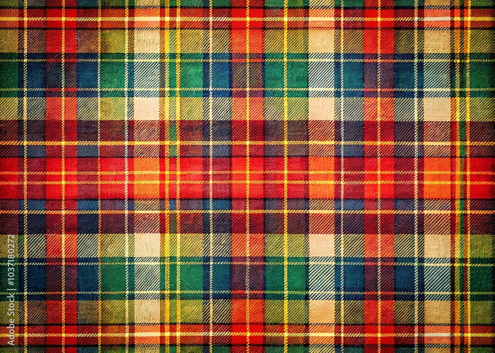 Fototapeta premium Colorful Plaid Designs with Horizontal Stripes for Textiles and Wallpapers