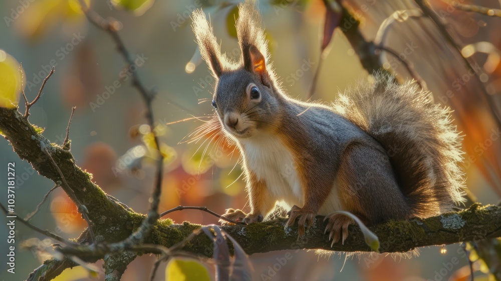 Fototapeta premium Squirrel on a Branch