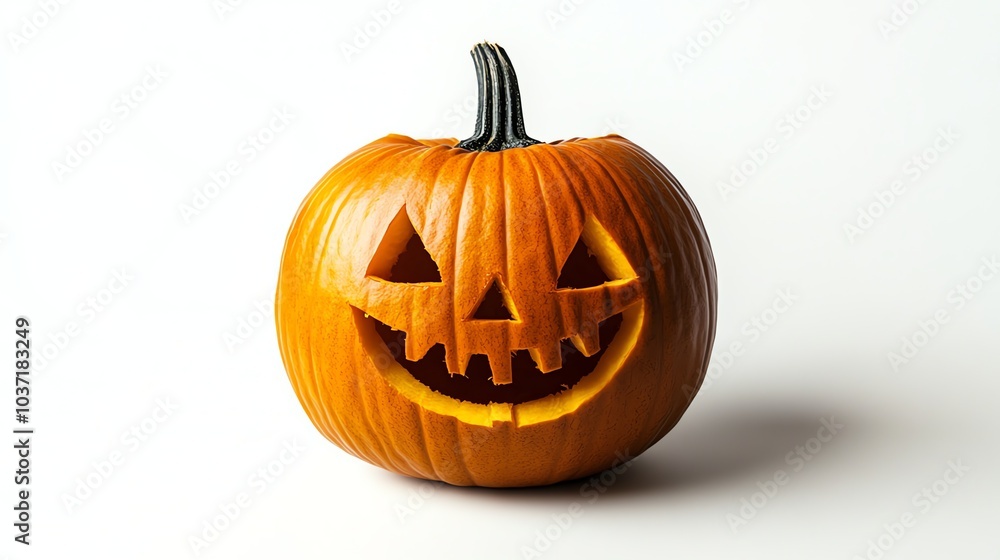 A classic jack-o'-lantern with a toothy grin, ready to light up your Halloween celebrations. A classic jack-o'-lantern with a toothy grin, ready to light up your Halloween celebrations.
