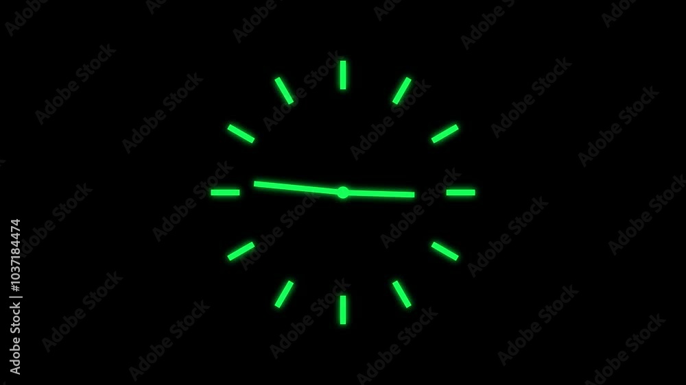 Clock icon with moving arrows and seamless 24 hours loop spinning clock animation day fast speed. Clock icon with moving arrows and seamless 24 hours loop spinning clock animation day fast speed.