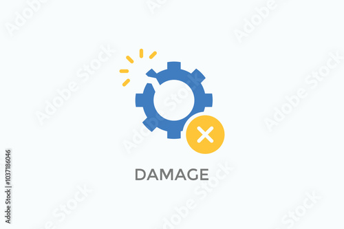 Damage Vector Icon Or Logo Illustration