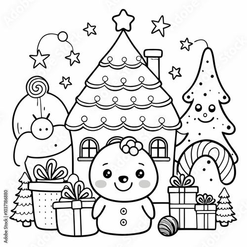 Open Up a Creative World: Christmas Coloring Pages for Fun and Smart Kids.