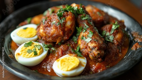 Chicken Curry with Eggs.