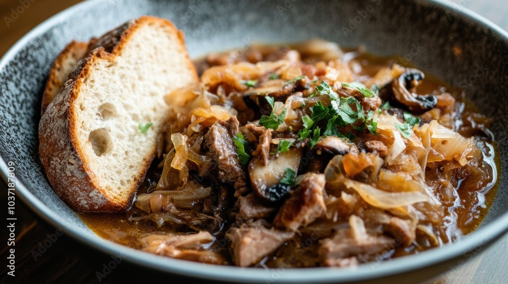 Beef Stew with Bread. Beef Stew with Bread.