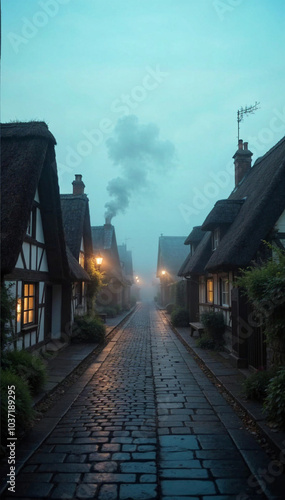 street at night, street, architecture, building, city, house, old, road, town