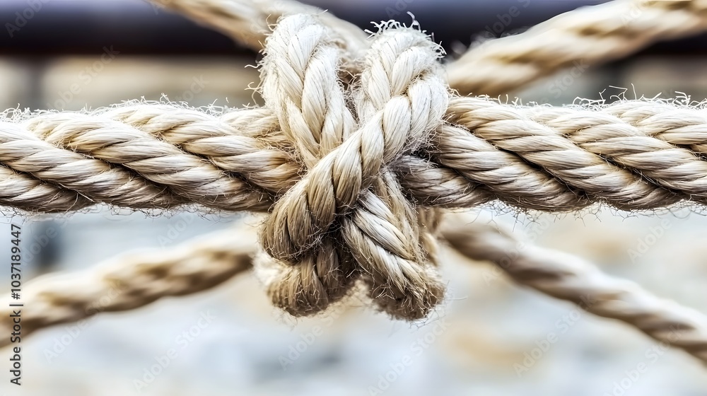Complex web of interconnected ropes symbolizing intricate business relationships and antitrust challenges, with a focused foreground rope representing the effort to break monopolies. Complex web of interconnected ropes symbolizing intricate business relationships and antitrust challenges, with a focused foreground rope representing the effort to break monopolies.