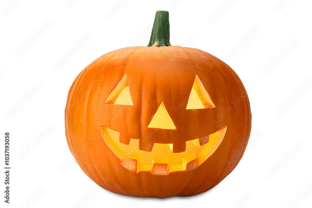 Orange pumpkin Jack o'lantern halloween isolated Orange pumpkin Jack o'lantern halloween isolated
