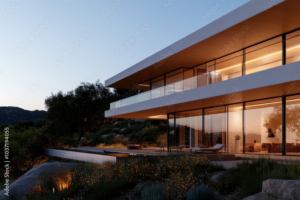 A minimalist glass home with unobstructed panoramic landscape views, offering a serene retreat amidst nature, combining modern design with open living spaces. A minimalist glass home with unobstructed panoramic landscape views, offering a serene retreat amidst nature, combining modern design with open living spaces.
