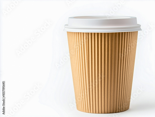 Wallpaper Mural Blank take away kraft coffee cup isolated on white background Torontodigital.ca