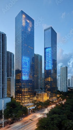 Smart grid city with interconnected renewable energy sources powering modern homes 