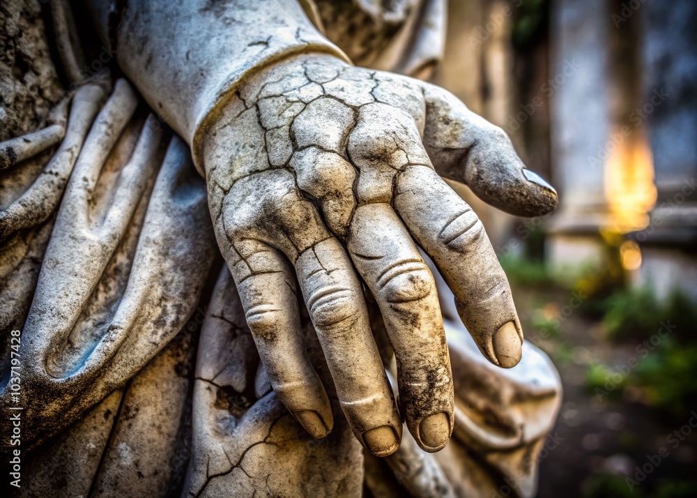 Detailed Candid Photography of a Broken Stone Statue's Human Hand for Artistic and Historical Insights Detailed Candid Photography of a Broken Stone Statue's Human Hand for Artistic and Historical Insights