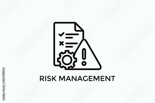 Risk Management Vector Icon Or Logo Illustration