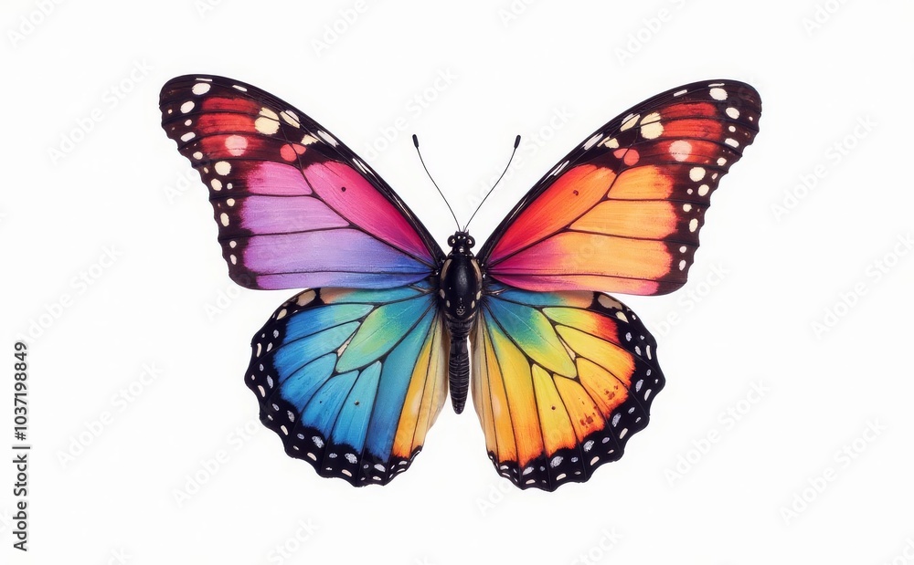 colorful butterfly, butterfly on whit background, flying butterfly, Cutout colorful butterfly, butterfly on whit background, flying butterfly, Cutout