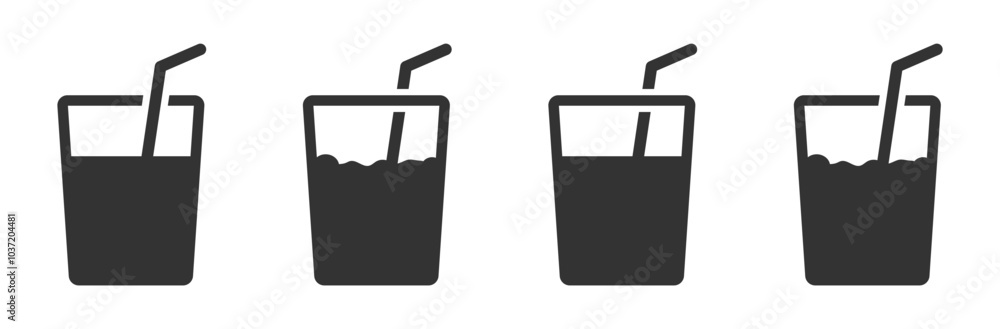 Drink vector icons set. Drinking cup vector icon. Drink icon. Cup icon Drink vector icons set. Drinking cup vector icon. Drink icon. Cup icon